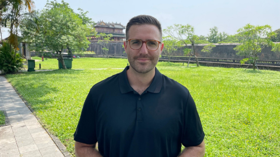 UNU-EHS expert Eike Behre in the field, in Viet Nam